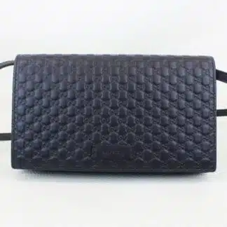 Gucci Mircoguccissima Wallet Crossbody-Black
