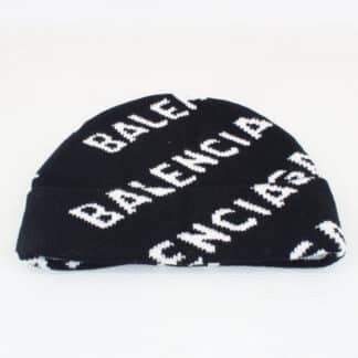 Balenciaga Logo Intarsia Beanie Hat
