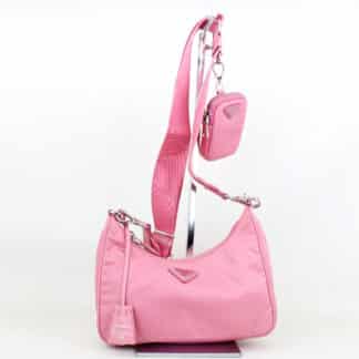 Prada Nylon Re-Edition 2025 Shoulder Bag-Begonia