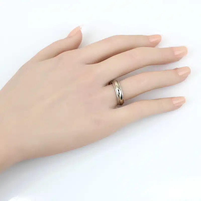 Vintage 14k White Gold Men's Milgrain Wedding Band Ring Classic Estate Bold Gift - Image 4