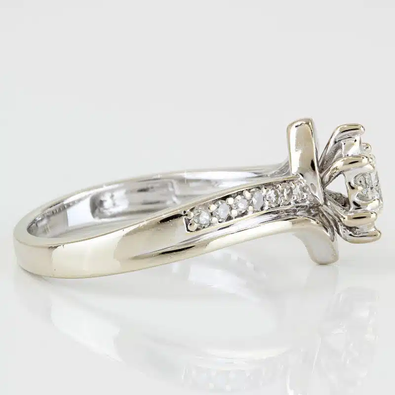 1980s Vintage Marquise Bridal Engagement Ring 14K Yellow Gold Anniversary Gift - Image 3