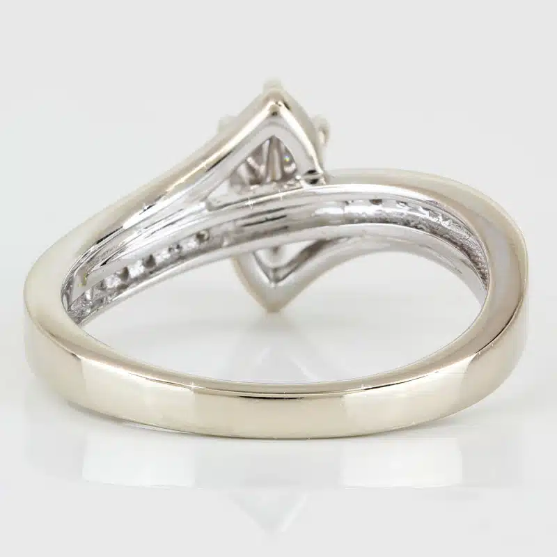1980s Vintage Marquise Bridal Engagement Ring 14K Yellow Gold Anniversary Gift - Image 4