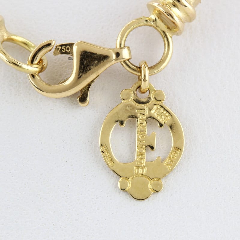 Vintage Tagliamonte 18k Yellow Gold Braided Link Chain Necklace Italian Designer - Image 7