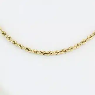 14k Gold Rope Chain Necklace 18 Inch 2mm Men's Women's Real Classic Gift Jewelry