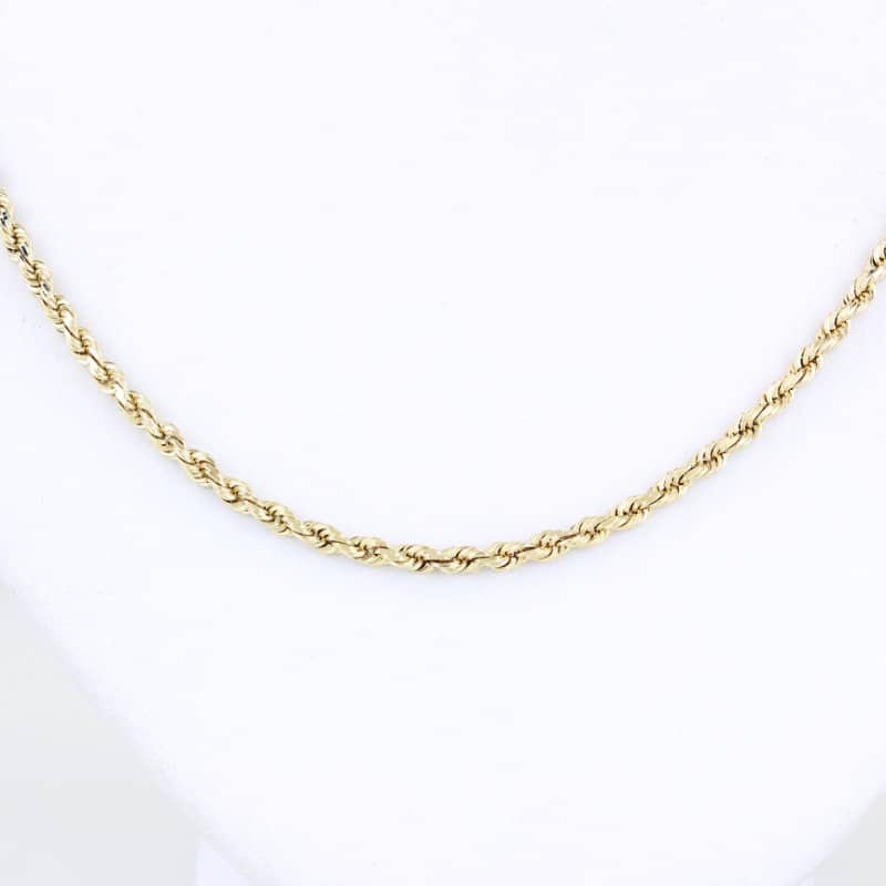 14k Gold Rope Chain Necklace 18 Inch 2mm Men's Women's Real Classic Gift Jewelry - Image 3