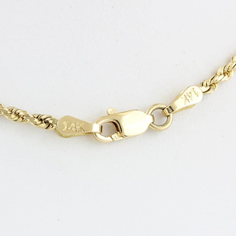 14k Gold Rope Chain Necklace 18 Inch 2mm Men's Women's Real Classic Gift Jewelry - Image 5