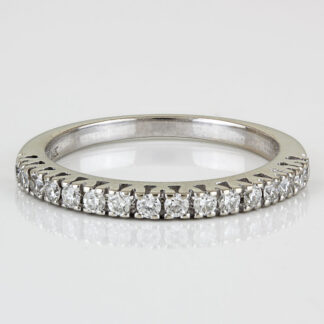 14k White Gold Half Carat Diamond Wedding/Engagement band